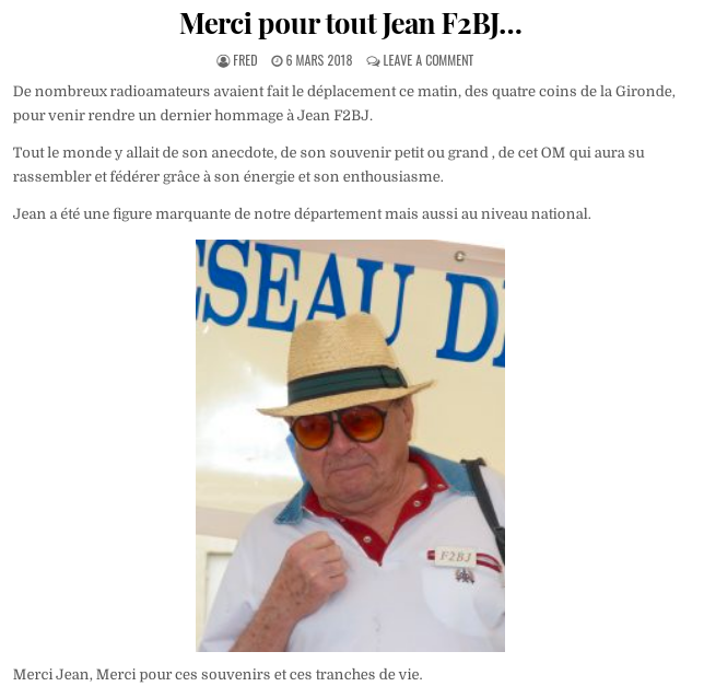 Hommage  F2BJ